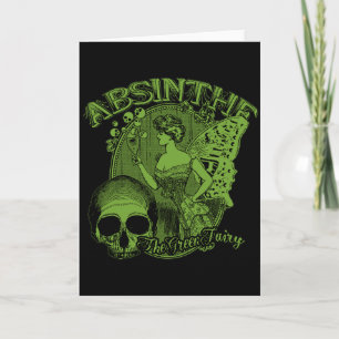 Absinthe Green Fairy Lady Karte
