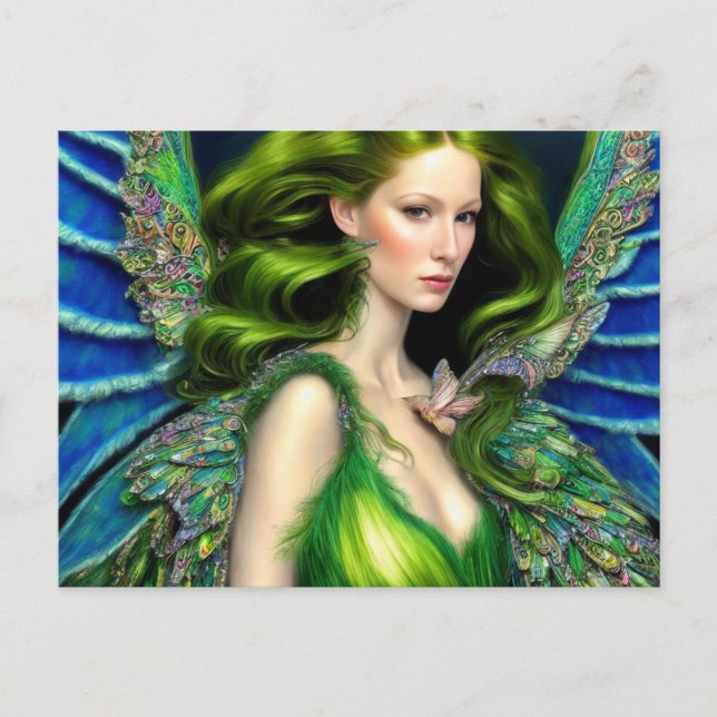 Absinthe Green Fairy Postcard Postkarte (Vorderseite)