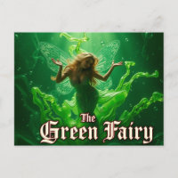 Absinthe Green Fairy Postcard