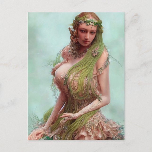 Absinthe Green Fairy Postcard Postkarte (Vorderseite)