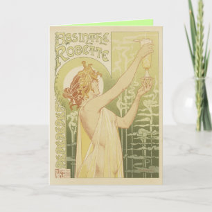 Absinthe Greeting Card Karte