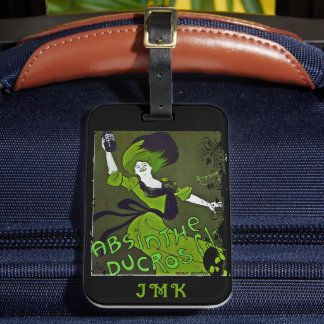 Absinthe in Grün personalisiert Gepäckanhänger