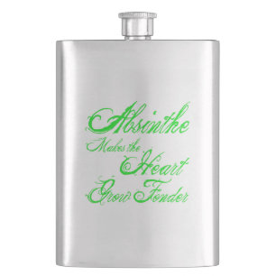 Absinthe lässt das Herz wachsen Flachmann
