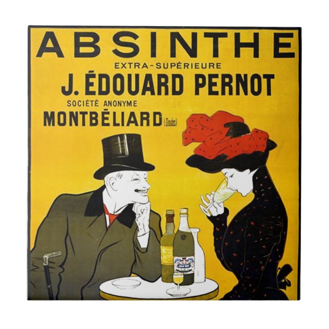 Absinthe Leonetto Cappiello Vintage Werbung Fliese (Vorderseite)