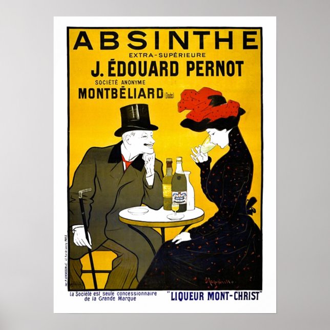 Absinthe Leonetto Cappiello Vintage Werbung Poster (Vorne)