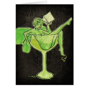 Absinthe-Mädchen im Glas (ohne Text)
