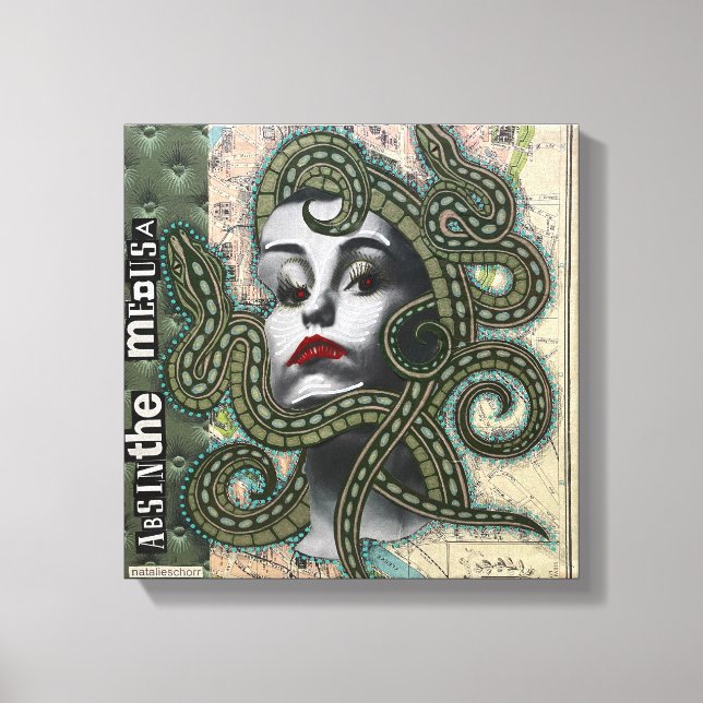 Absinthe Medusa von Natalie Schorr Leinwanddruck (Vorderseite)