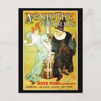 Absinthe parisienne postkarte