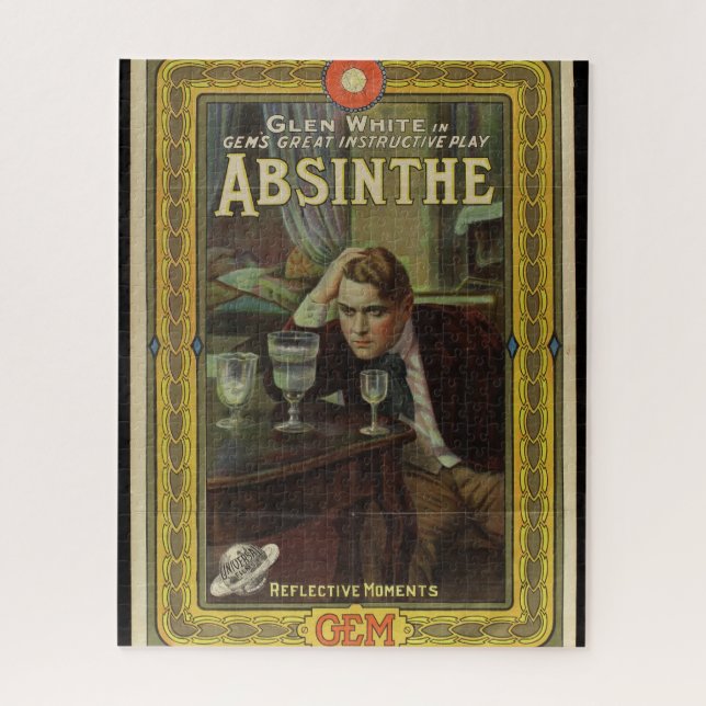 Absinthe playbill Vintag play inserate Puzzle (Vertikal)