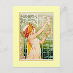 Absinthe-Reklame Postkarte