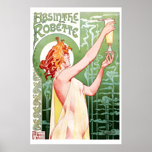 Absinthe Robette Art Nouveau Poster Vintage Geträn