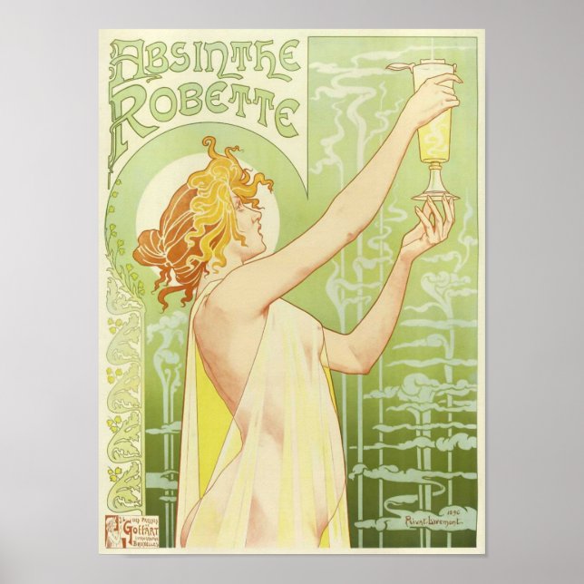 Absinthe Robette, Privat-Livemont Kunst, Kultur Poster (Vorne)