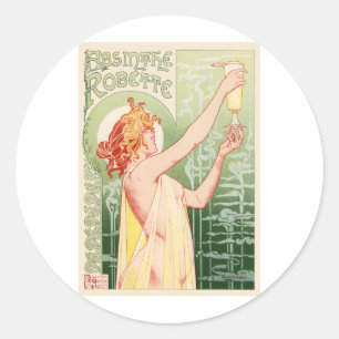 Absinthe Robette Runder Aufkleber