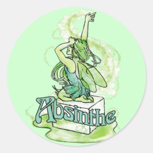 Absinthe Sugar Cube Fairy Runder Aufkleber