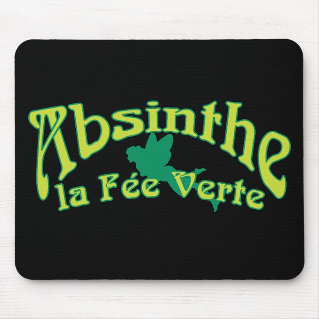 Absinthe Text La Fee Verte Mousepad (Vorne)