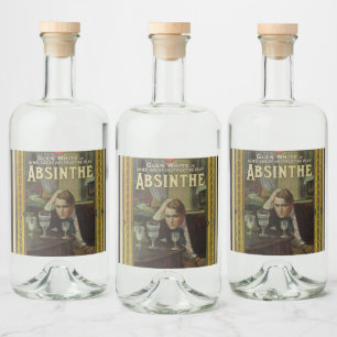 Absinthe-Theaterplakat vintage Spiel Anzeige Alkoholflaschenetikett