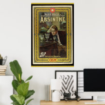 Absinthe-Theaterplakat vintage Theaterwerbung