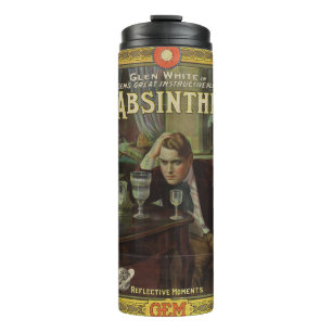 Absinthe-Theaterplakat vintage Theaterwerbung Thermosbecher