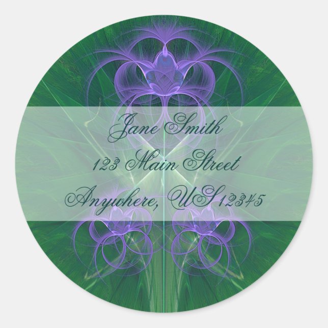 Absinthe Tulips Mandala Runder Aufkleber (Vorderseite)