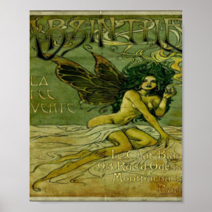 Absinthe Vintag Green Fairy Poster