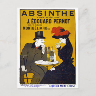 Absinthe Vintage Poster Restauriert Postkarte