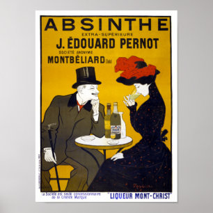 Absinthe Vintage Poster wiederhergestellt