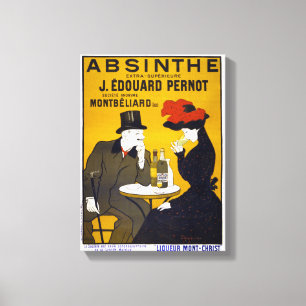 Absinthe Vintage Poster wiederhergestellt Leinwanddruck