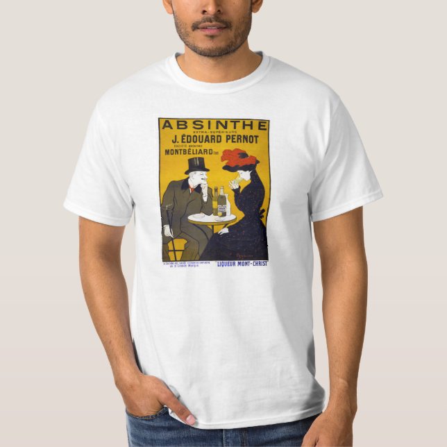 Absinthe Vintage Poster wiederhergestellt T-Shirt (Vorderseite)