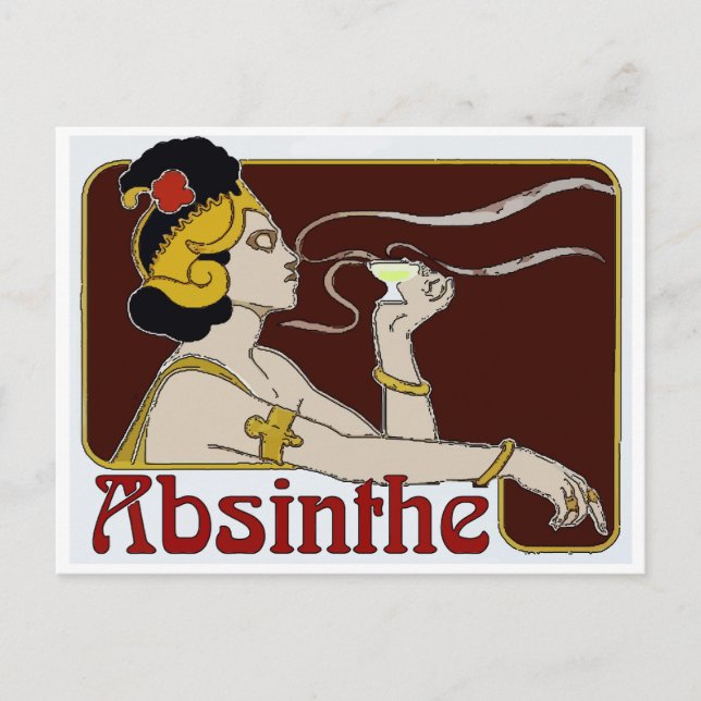 Absinthe, weibliches Sippen Postkarte (Vorderseite)