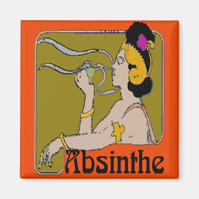 Absinthe Woman Magnet (Vorne)