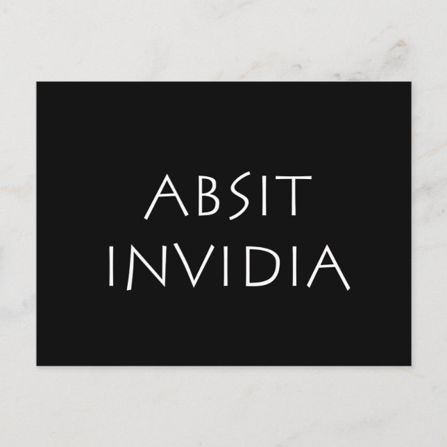 Absit invidia postkarte (Vorderseite)