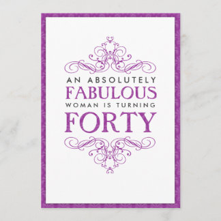 Absolut fabelhafte 40. Geburtstags-Party Einladung