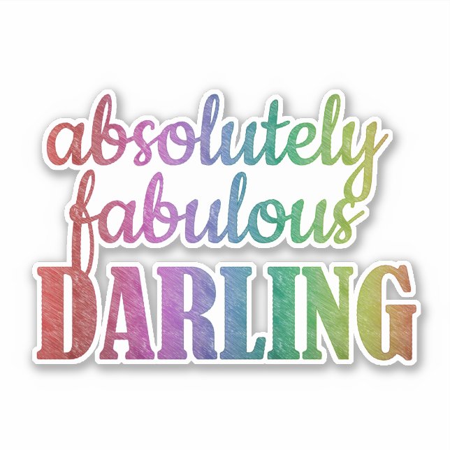 ABSOLUT FABULOUS DARLING - FABULOUS - DARLING AUFKLEBER (Vorderseite)