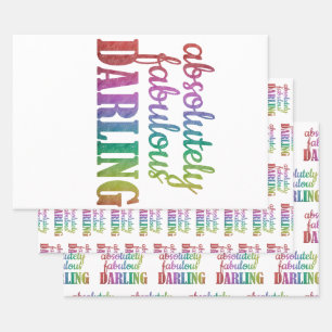 ABSOLUT FABULOUS DARLING - FABULOUS - DARLING - GESCHENKPAPIER SET