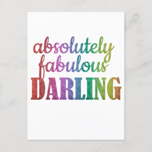 ABSOLUT FABULOUS DARLING - FABULOUS - DARLING - POSTKARTE