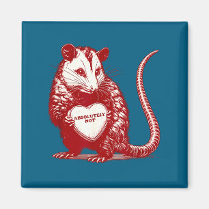 Absolut kein Opossum lustiges Valentins-Tier hören Magnet