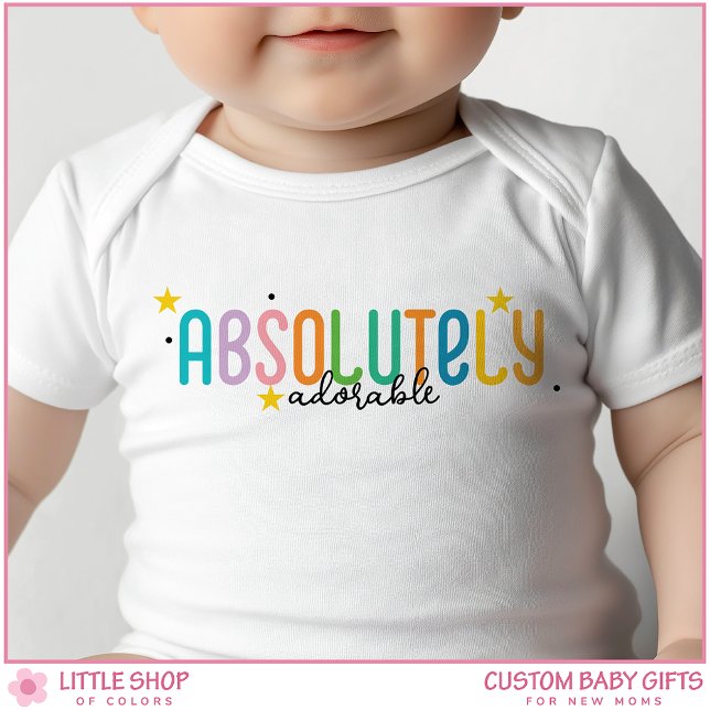 Absolut Liebenswerter Benutzerdefinierter Text Baby Strampler (Von Creator hochgeladen)