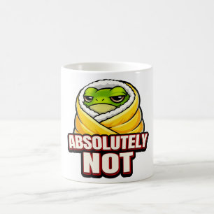 Absolut nicht Frosch – Lustiges Faules Frosch-Meme Kaffeetasse