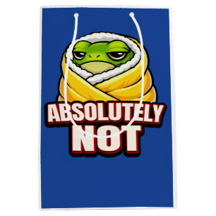 Absolut nicht Frosch – Lustiges faules Frosch-Meme Mittlere Geschenktüte