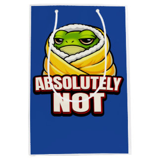 Absolut nicht Frosch – Lustiges faules Frosch-Meme Mittlere Geschenktüte