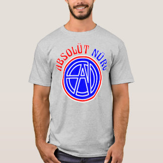 Absolüt Nürv Rot Weiß und Blau T-Shirt
