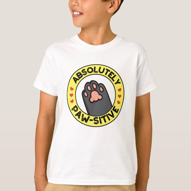 Absolut pawsitive Funny Paw Puff T-Shirt (Vorderseite)