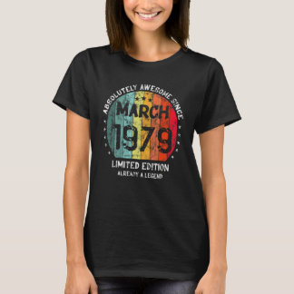 Absolut Phantastisch seit März 1979 Mann Frau Birt T-Shirt