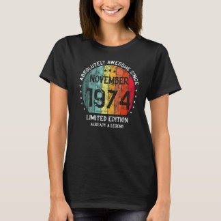Absolut Phantastisch seit November 1974 Mann Frau  T-Shirt