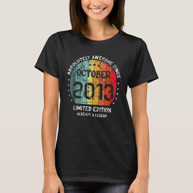 Absolut Phantastisch seit Oktober 2013 Boy Girl Bi T-Shirt (Vorderseite)