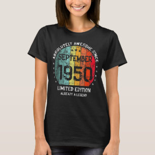 Absolut Phantastisch seit September 1950 Mann Frau T-Shirt