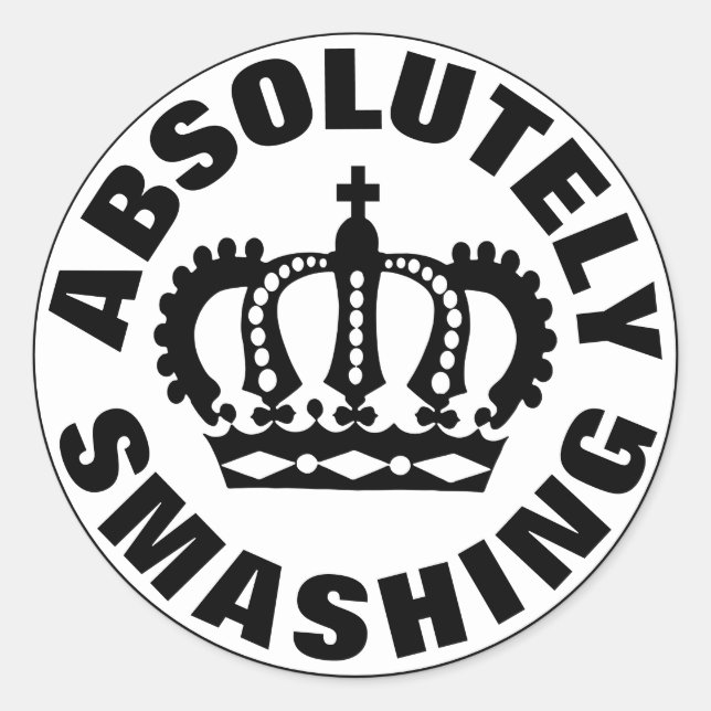 Absolut Smashing Classic Round Aufkleber (Vorderseite)
