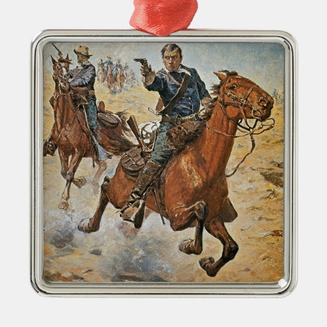 Absolut Sure: ein US-Kavallerie-Soldat in den Silbernes Ornament (Vorne)