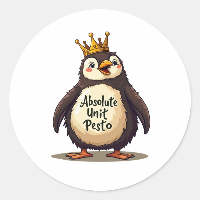 Absolute Einheit Pesto - The King Penguin Runder Aufkleber (Vorderseite)