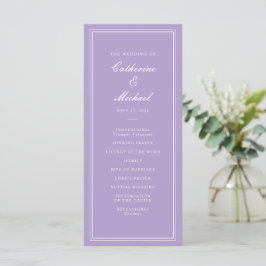 Absolute klassische Script-Lavendel-Hochzeit Programm
